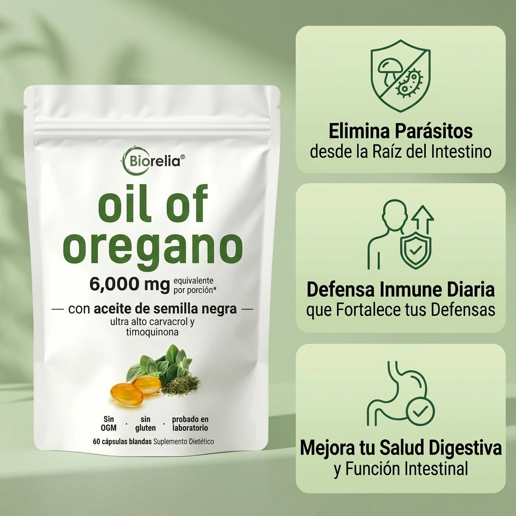 Aceite de Orégano —Limpia Parásitos y mejora tu sistema inmune