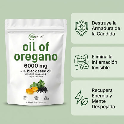 Aceite de Orégano — Limpiador de Candida e Inflamación Intestinal