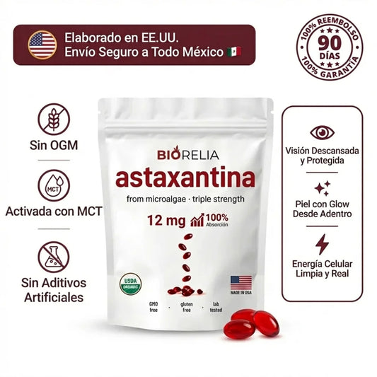 Biorelia™ - Astaxantina El Antioxidante Maestro para tu Visión, Piel y Energía.